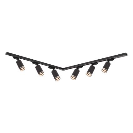 PIPE-kiskojärjestelmän kohdevalaisin 6xGU10/10W/230V, musta