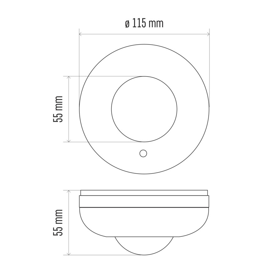 PIR-liiketunnistin B 360° 1200W/230V valkoinen