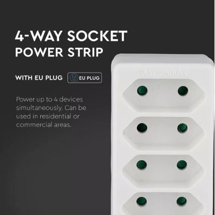 Pistokkeenjakaja 4x2,5A / 230V
