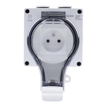 Pistorasia kosteisiin tiloihin 230V/16A IP66