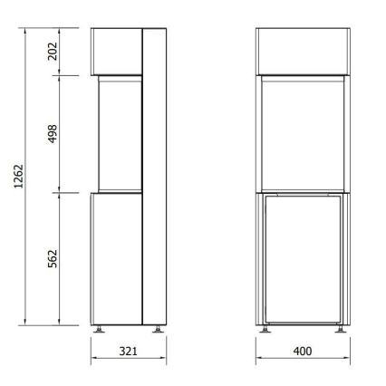 Planika - BIO takka kaukosäätimellä 126,2x40 cm 3,5kW/230V musta