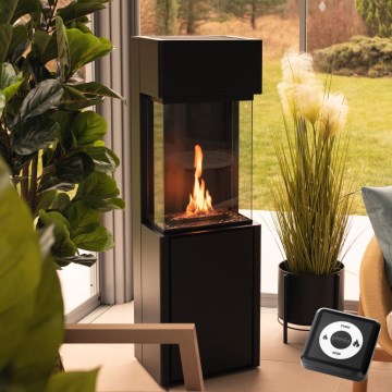 Planika - BIO takka kaukosäätimellä 126,2x40 cm 3,5kW/230V musta