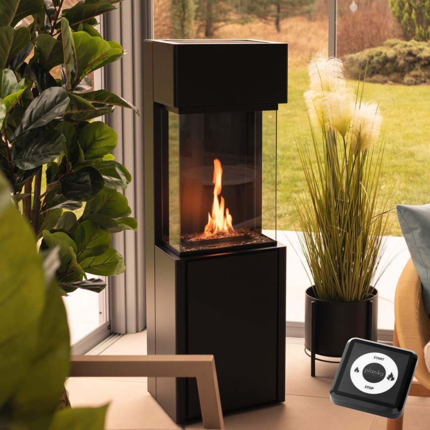 Planika - BIO takka kaukosäätimellä 126,2x40 cm 3,5kW/230V musta