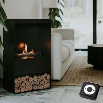 Planika - BIO takka kaukosäätimellä 83,5x48 cm 2,5kW/230V musta