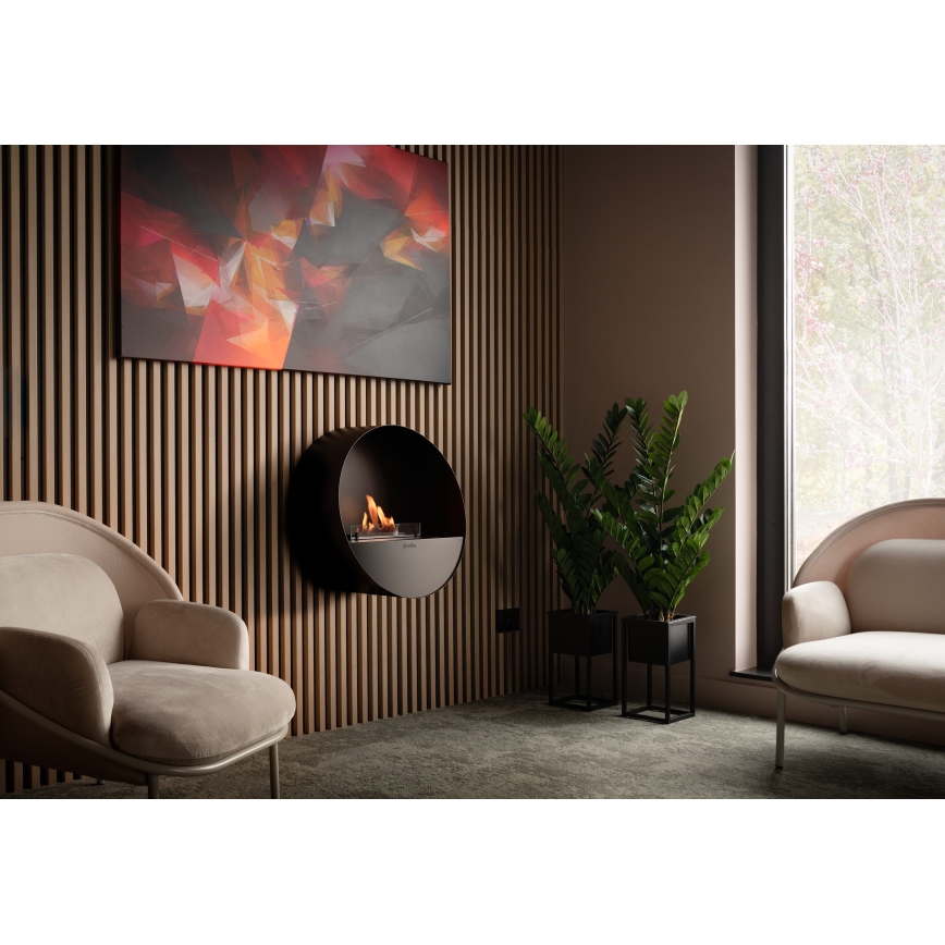 Planika - BIO takka kaukosäätimellä 72,6x65 cm 2,5kW/230V musta