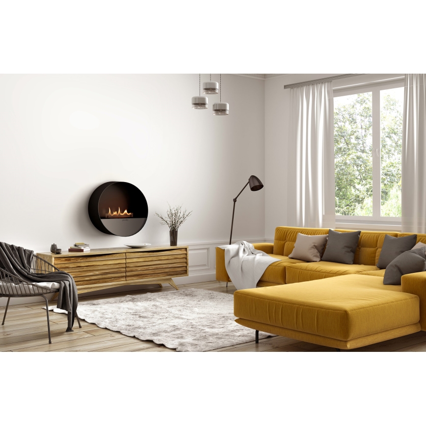 Planika - BIO takka kaukosäätimellä 72,6x65 cm 2,5kW/230V musta