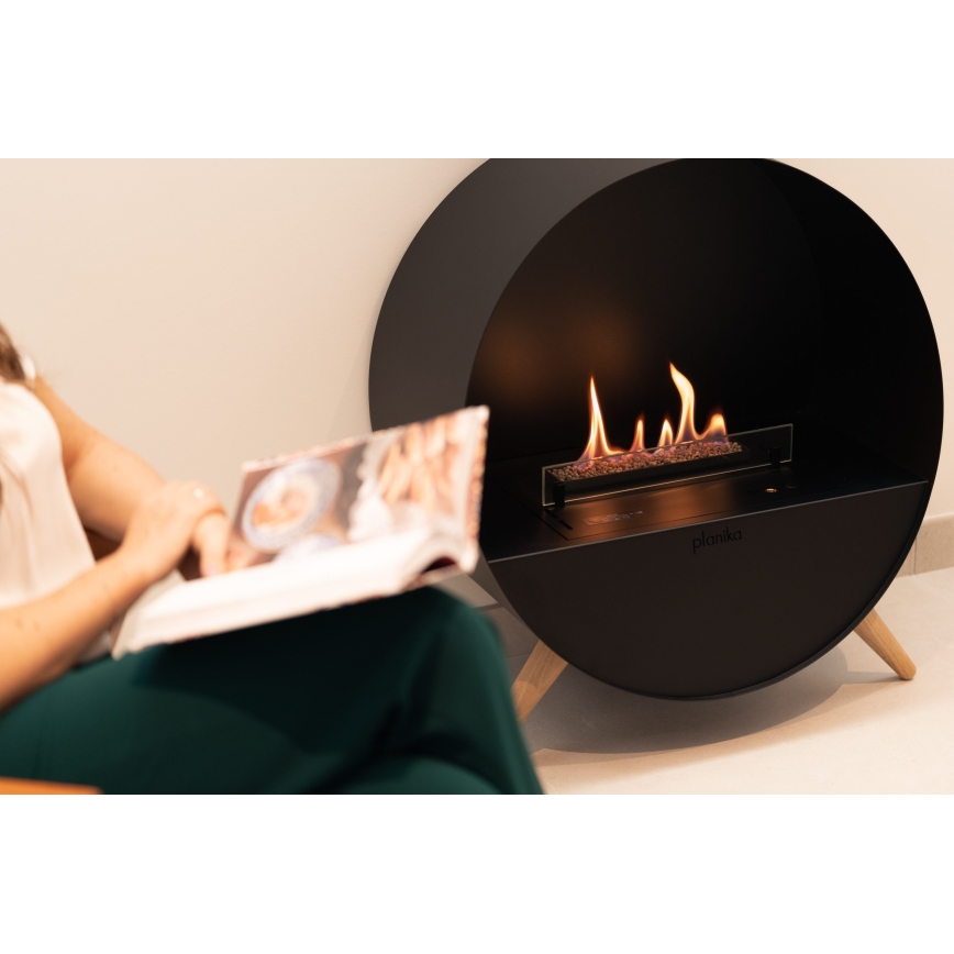 Planika - BIO takka kaukosäätimellä 72,6x65 cm 2,5kW/230V musta