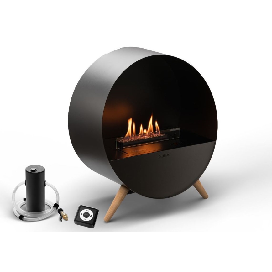 Planika - BIO takka kaukosäätimellä 72,6x65 cm 2,5kW/230V musta