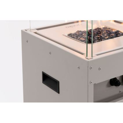 Planika - Ulkotila kaasu takka 142x36 cm 8kW 1xAAA valkoinen + suojus