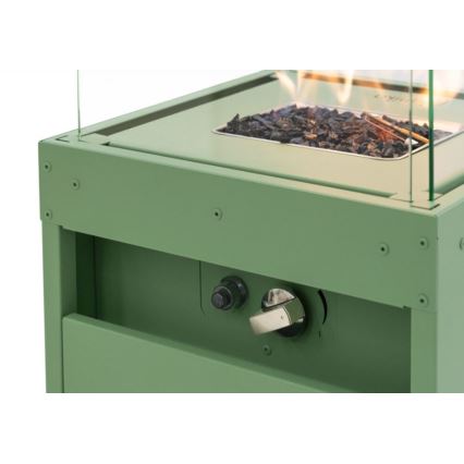 Planika - Ulkotila kaasu takka 142x36 cm 8kW 1xAAA vihreä + suojus