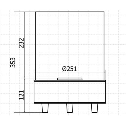Planika - BIO takka 35,3x25,1 cm 2,5kW musta