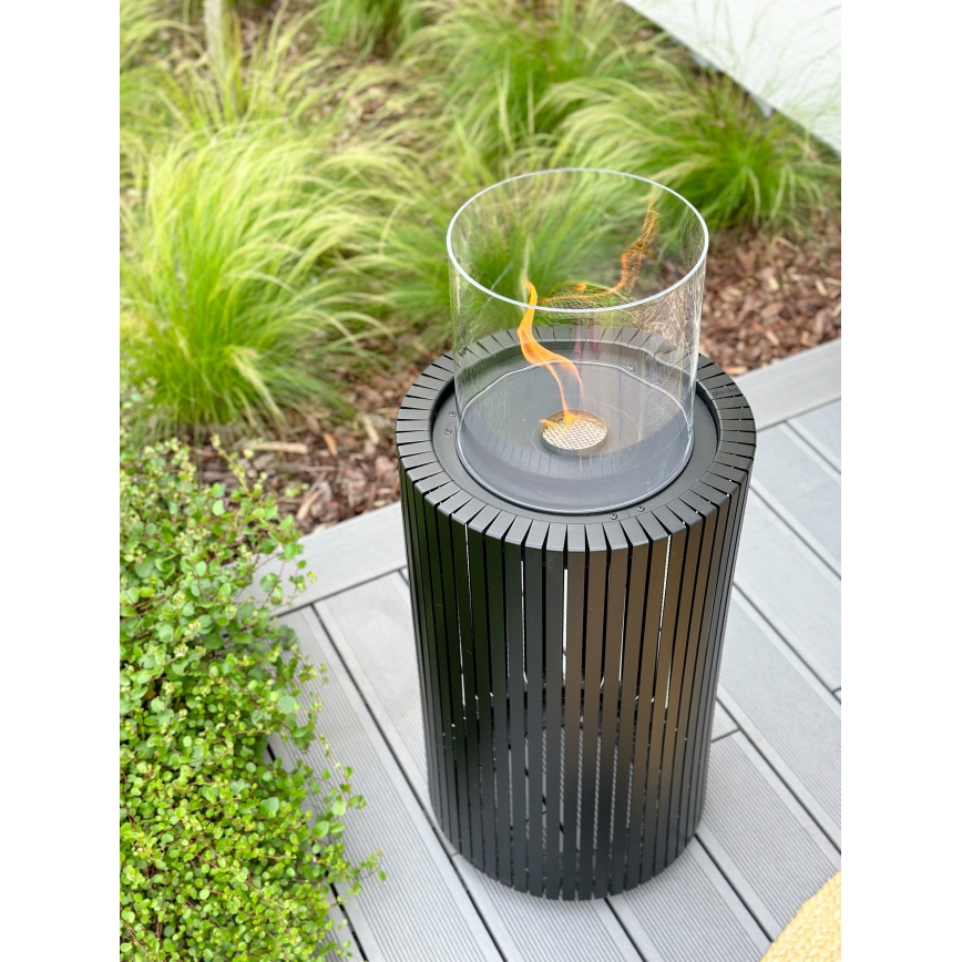 Planika - BIO takka 87x37,6 cm 2,5kW musta + suojus