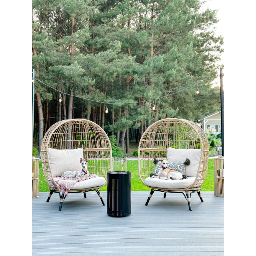 Planika - BIO takka 87x37,6 cm 2,5kW musta + suojus