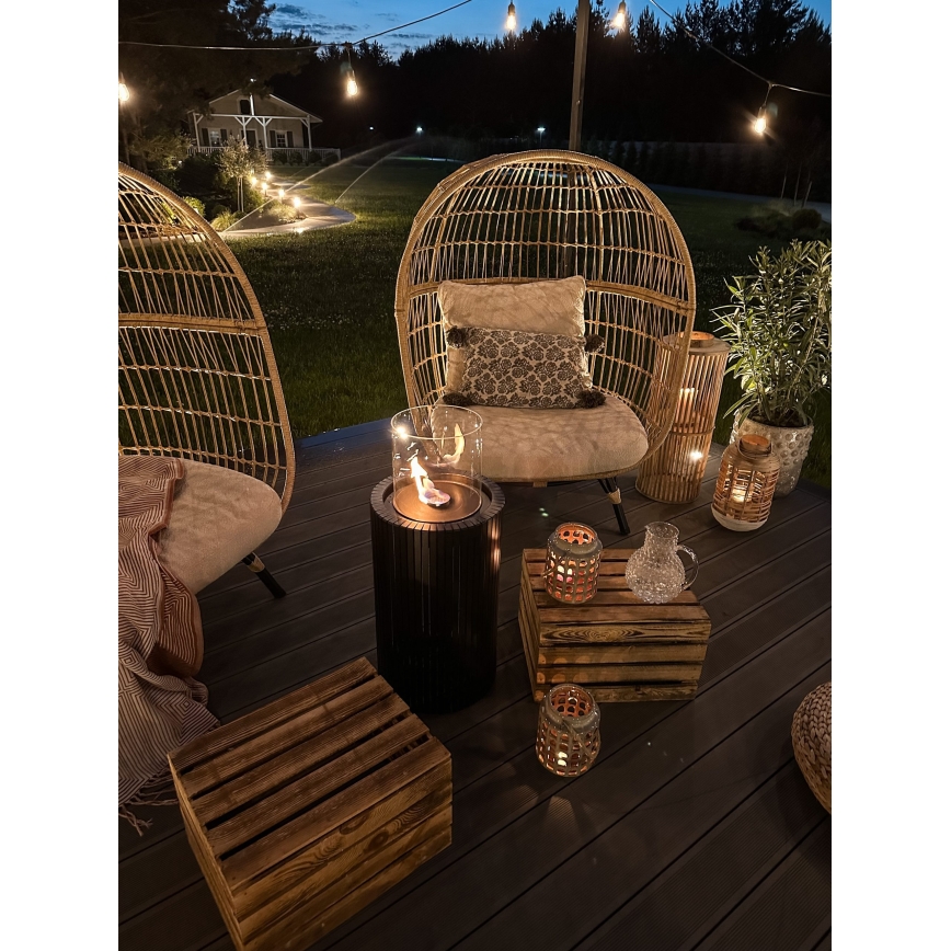 Planika - BIO takka 87x37,6 cm 2,5kW musta + suojus