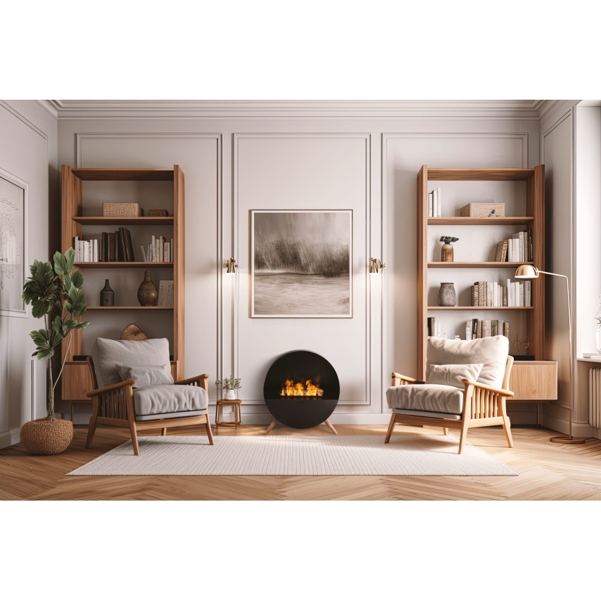 Planika - Vesihöyrytakka kaukosäätimellä 72,9x65,3 cm 125W/230V musta