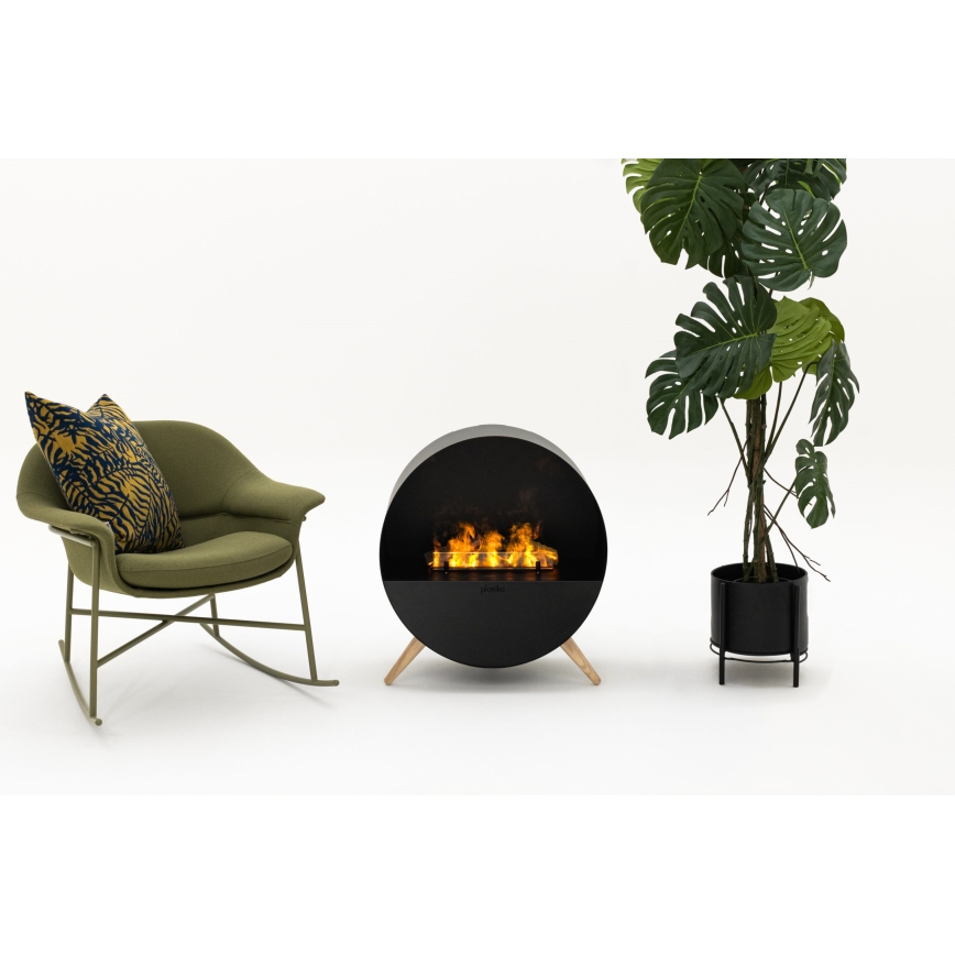 Planika - Vesihöyrytakka kaukosäätimellä 72,9x65,3 cm 125W/230V musta
