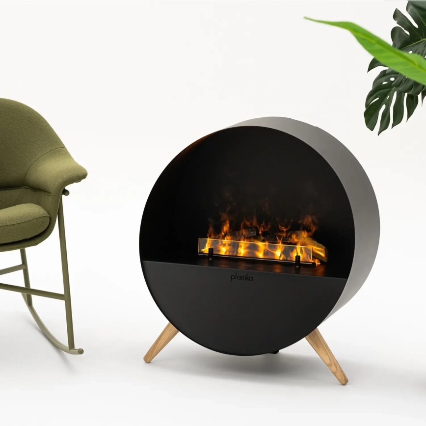 Planika - Vesihöyrytakka kaukosäätimellä 72,9x65,3 cm 125W/230V musta