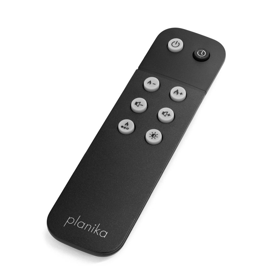 Planika - Vesihöyrytakka kaukosäätimellä 72,9x65,3 cm 125W/230V musta