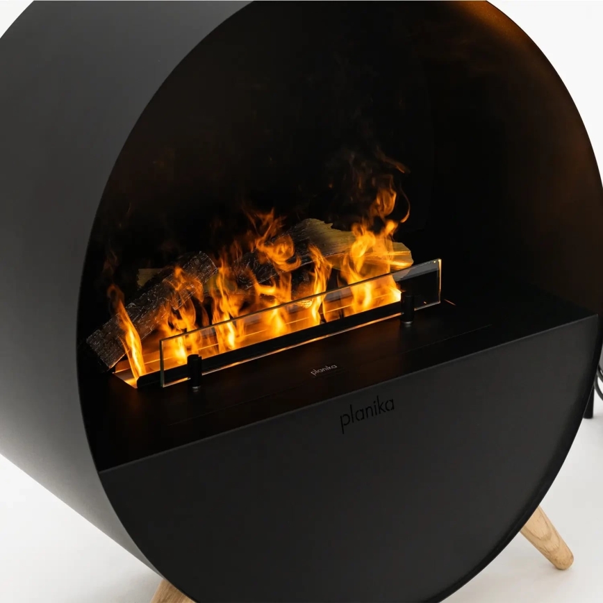 Planika - Vesihöyrytakka kaukosäätimellä 72,9x65,3 cm 125W/230V musta