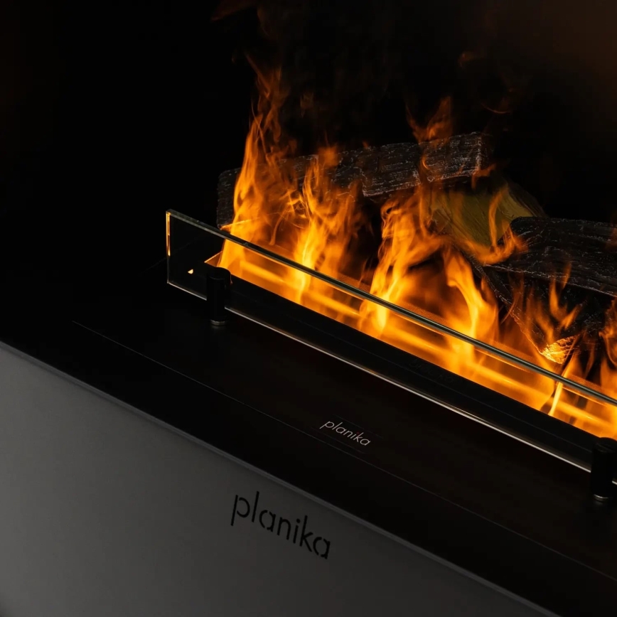 Planika - Vesihöyrytakka kaukosäätimellä 72,9x65,3 cm 125W/230V musta