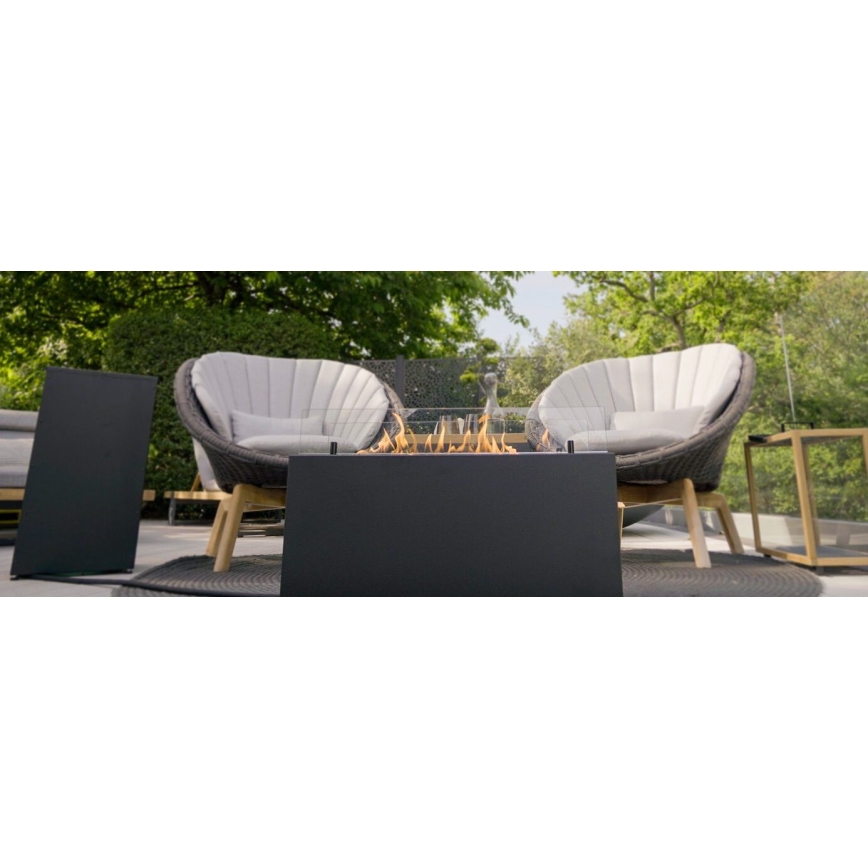 Planika - Ulkokäyttöinen kaasukamiina 41,4x69,8 cm 10 kW 1xAAA musta + suojakansi