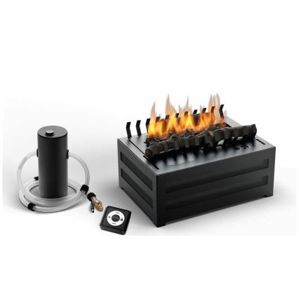 Planika - BIO takka kaukosäätimellä 20,8x38,5 cm 2,5kW/230V musta