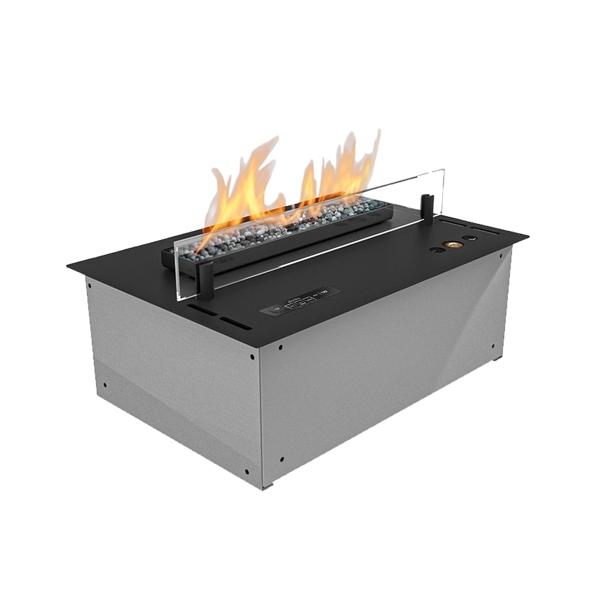 Planika - Sisäänrakennettava BIO-takka kaukosäätimellä 19,1x38 cm 2,5 kW/230V musta