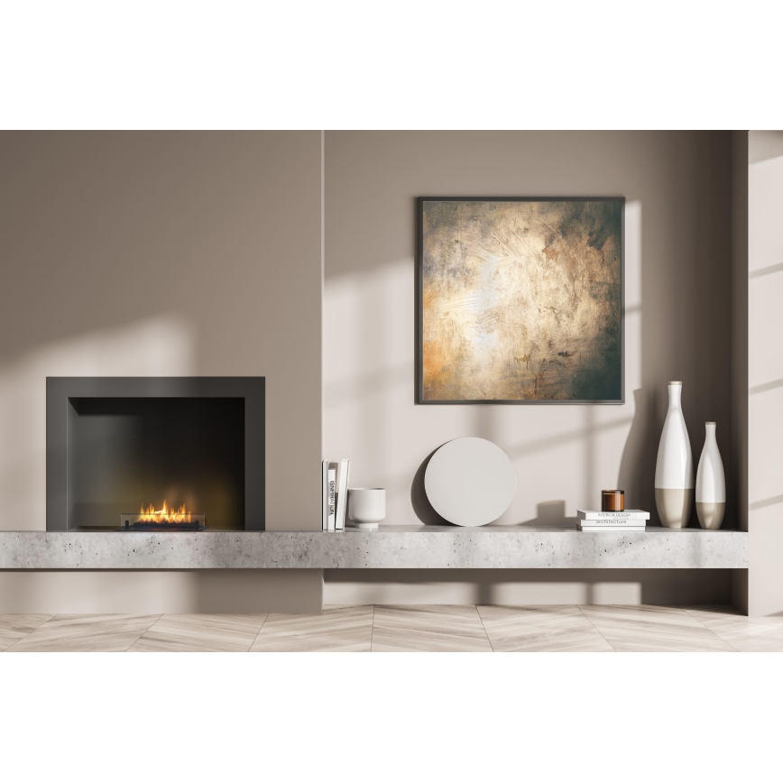 Planika - Sisäänrakennettu BIO takka kaukosäätimellä 19,1x38 cm 2,5kW/230V musta