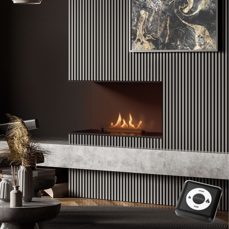 Planika - Sisäänrakennettu universaali BIO takka kaukosäätimellä 56,2x75 cm 2,5kW/230V