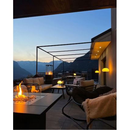 Planika - Ulkokäyttöön tarkoitettu kaasukamiina 79,7x90 cm 10 kW 1xAAA musta + suojapeite