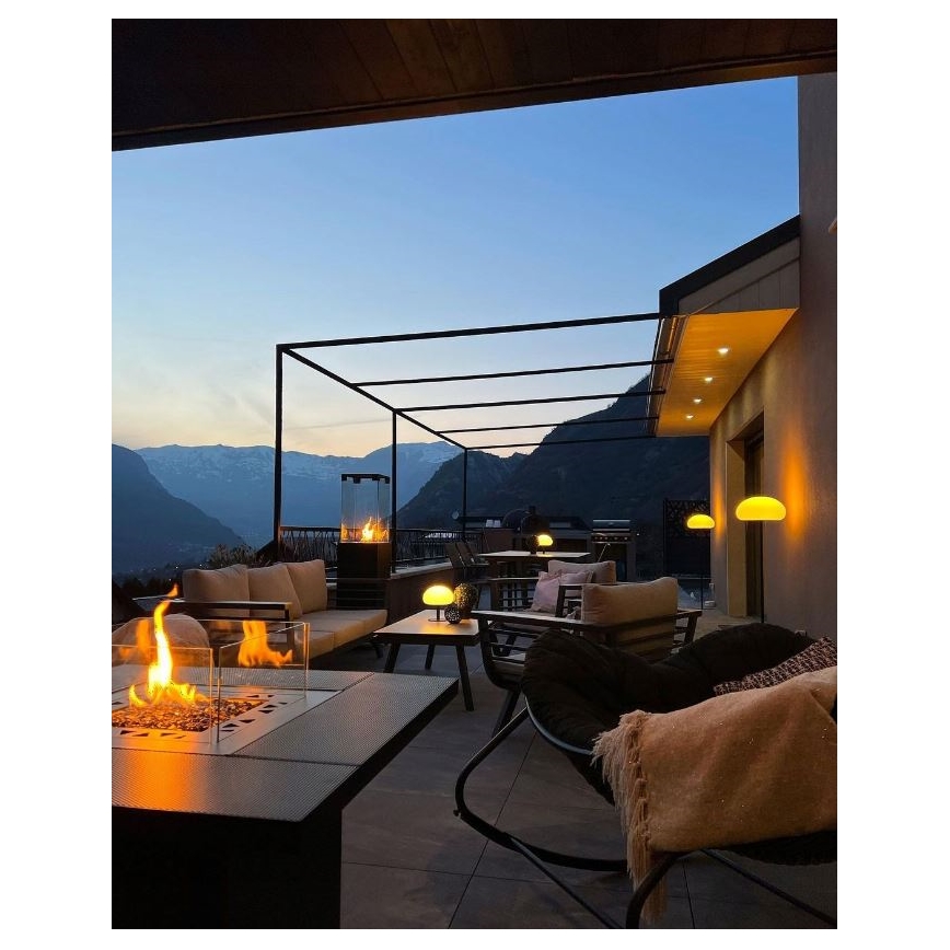 Planika - Ulkokäyttöön tarkoitettu kaasukamiina 79,7x90 cm 10 kW 1xAAA musta + suojapeite