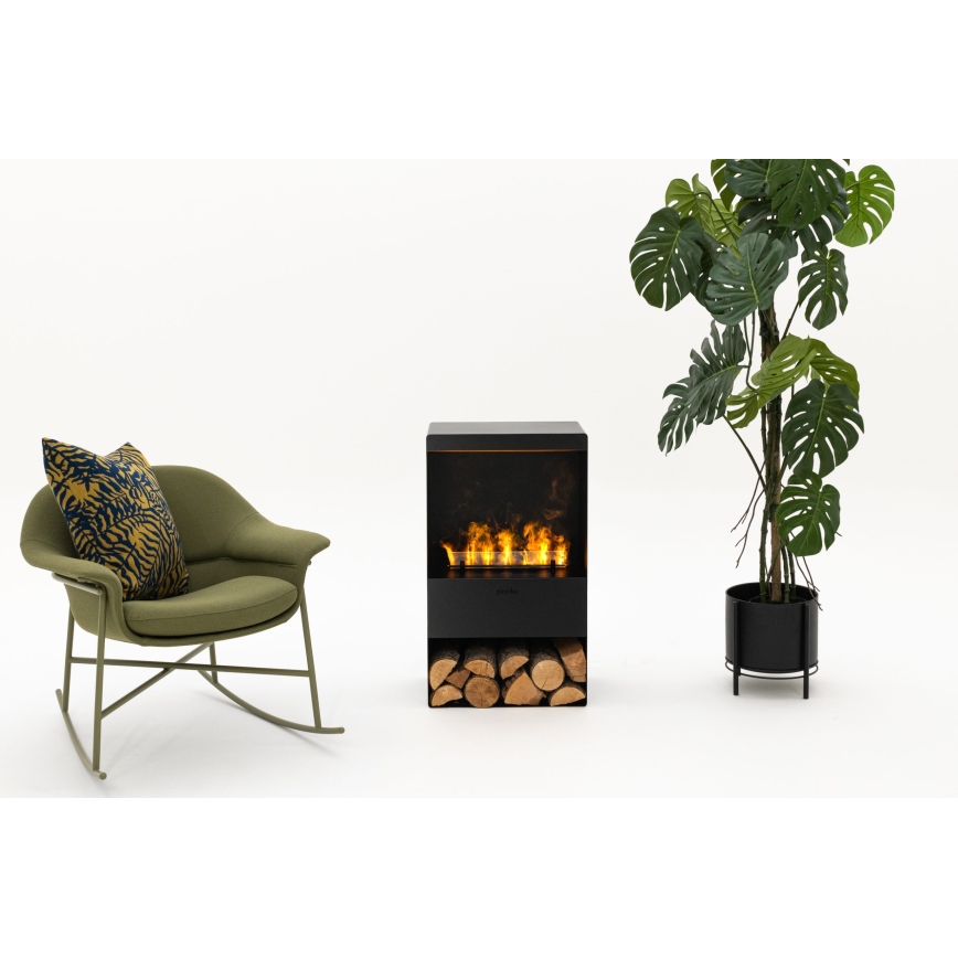 Planika - Vesihöyrytakka kaukosäätimellä 83x48 cm 125W/230V musta