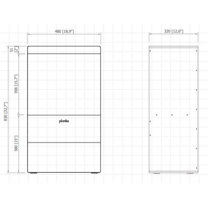 Planika - Vesihöyrytakka kaukosäätimellä 83x48 cm 125W/230V musta