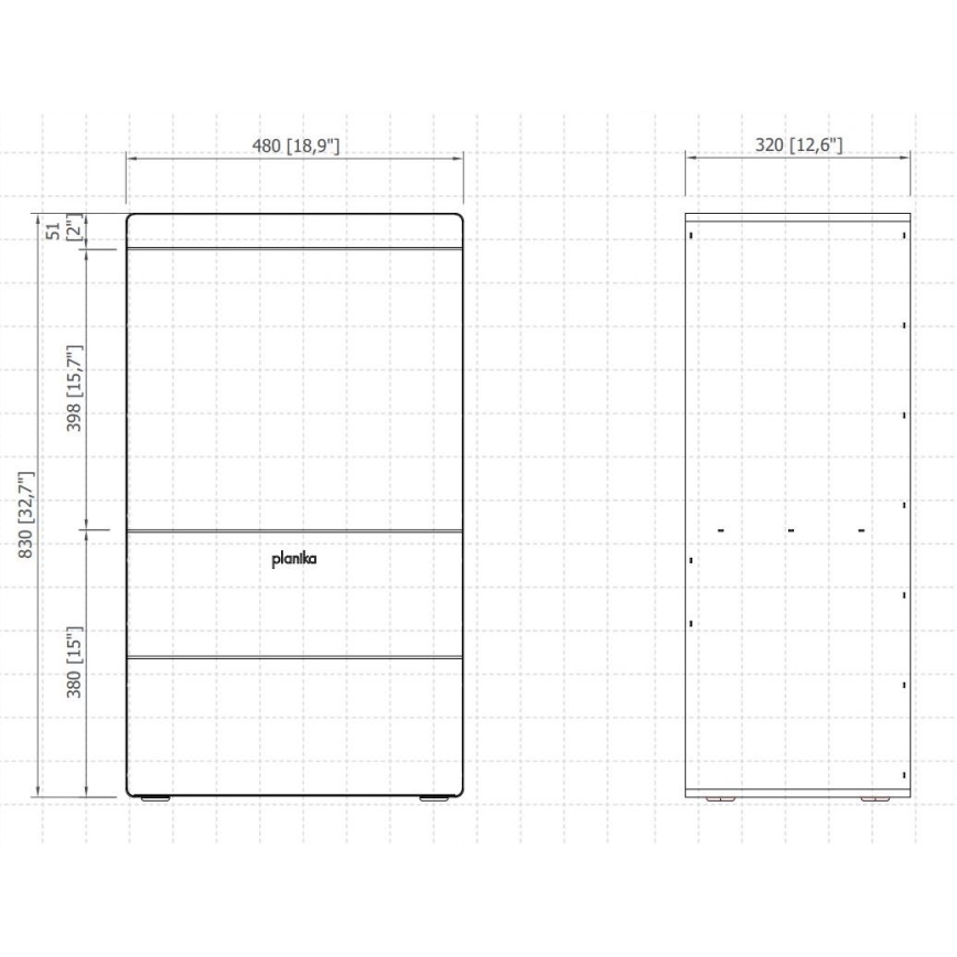 Planika - Vesihöyrytakka kaukosäätimellä 83x48 cm 125W/230V musta