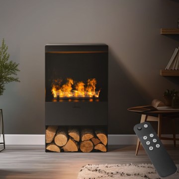 Planika - Vesihöyrytakka kaukosäätimellä 83x48 cm 125W/230V musta