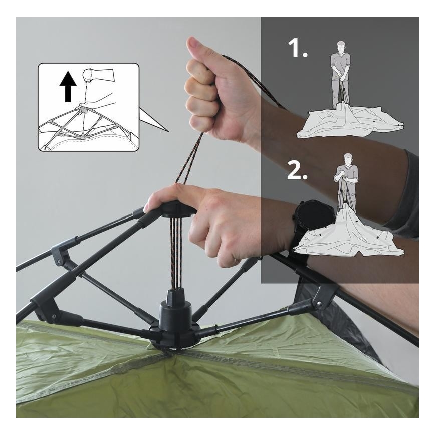 Pop up teltta 3-4 hengelle PU 3000 mm vihreä