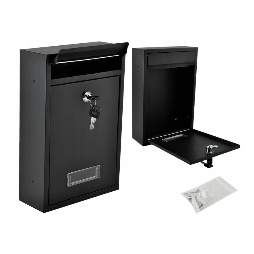 Postilaatikko 21,7 x 32 cm, musta