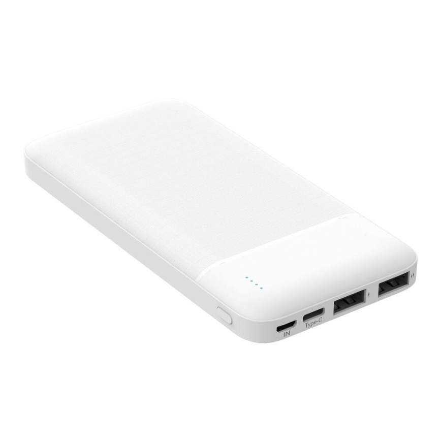 Power Bank 10000 mAh 3,7V valkoinen