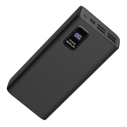 Power Bank LED-näytöllä Virransyöttö 30000 mAh 3.7V musta
