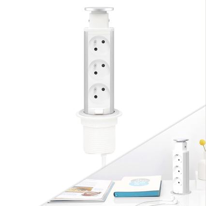 Pöytään asennettava pistorivipylväs, 3×230 V