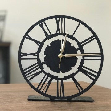 Pöytäkello 20 cm 1xAA musta