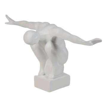 Pöytäkoriste 20x16x41 cm hartsi/valkoinen
