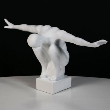 Pöytäkoriste 20x16x41 cm hartsi/valkoinen
