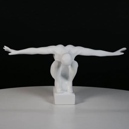 Pöytäkoriste 20x16x41 cm hartsi/valkoinen