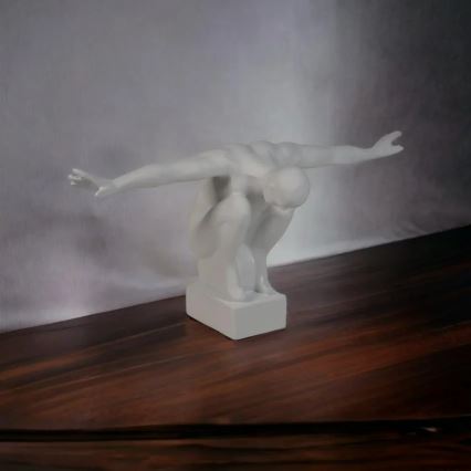 Pöytäkoriste 20x16x41 cm hartsi/valkoinen