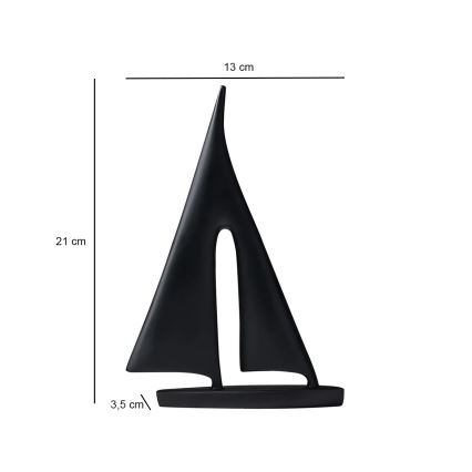 Pöytäkoriste 21 cm hartsi/musta