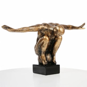 Pöytäkoriste 25x41x20 cm hartsi/kultainen patina