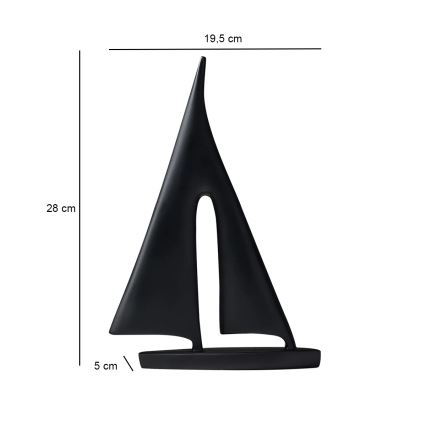 Pöytäkoriste 28 cm hartsi/musta