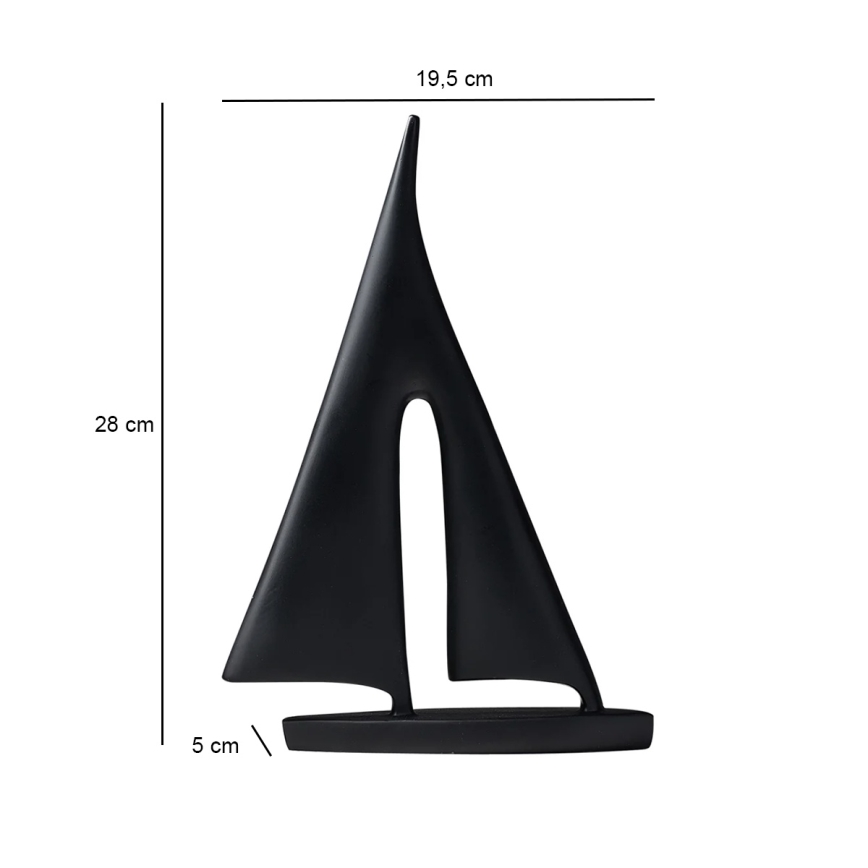 Pöytäkoriste 28 cm hartsi/musta