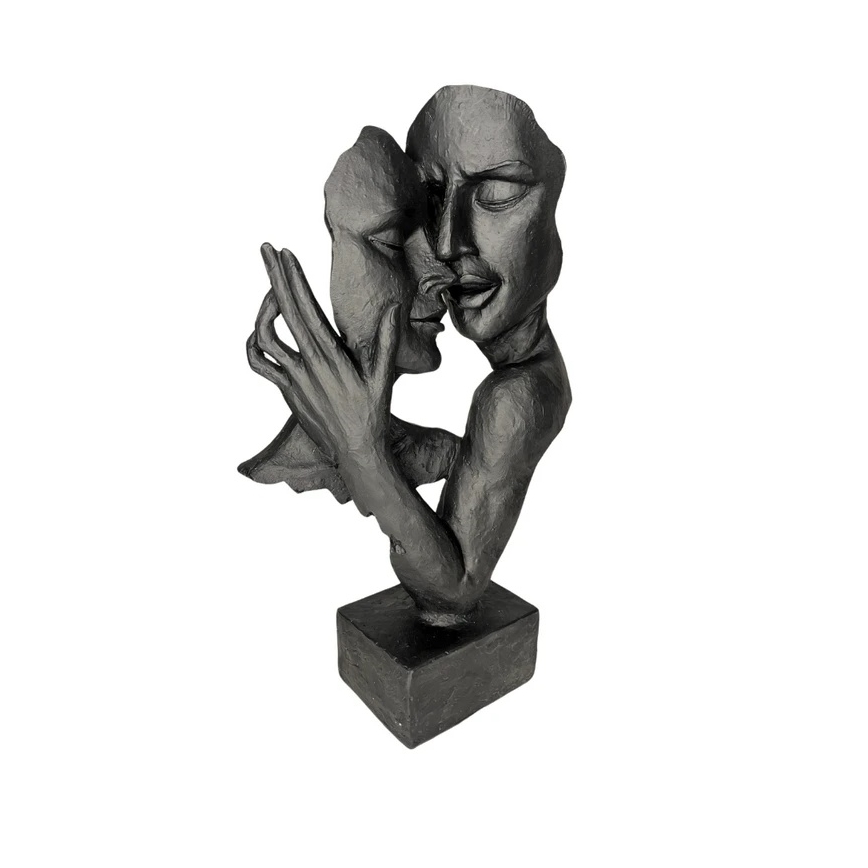 Pöytäkoriste 29x9x17 cm hartsi/musta